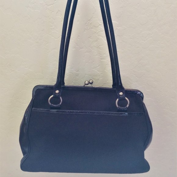 HOBO Patent Leather & Wool Handbag - Picture 4 of 10